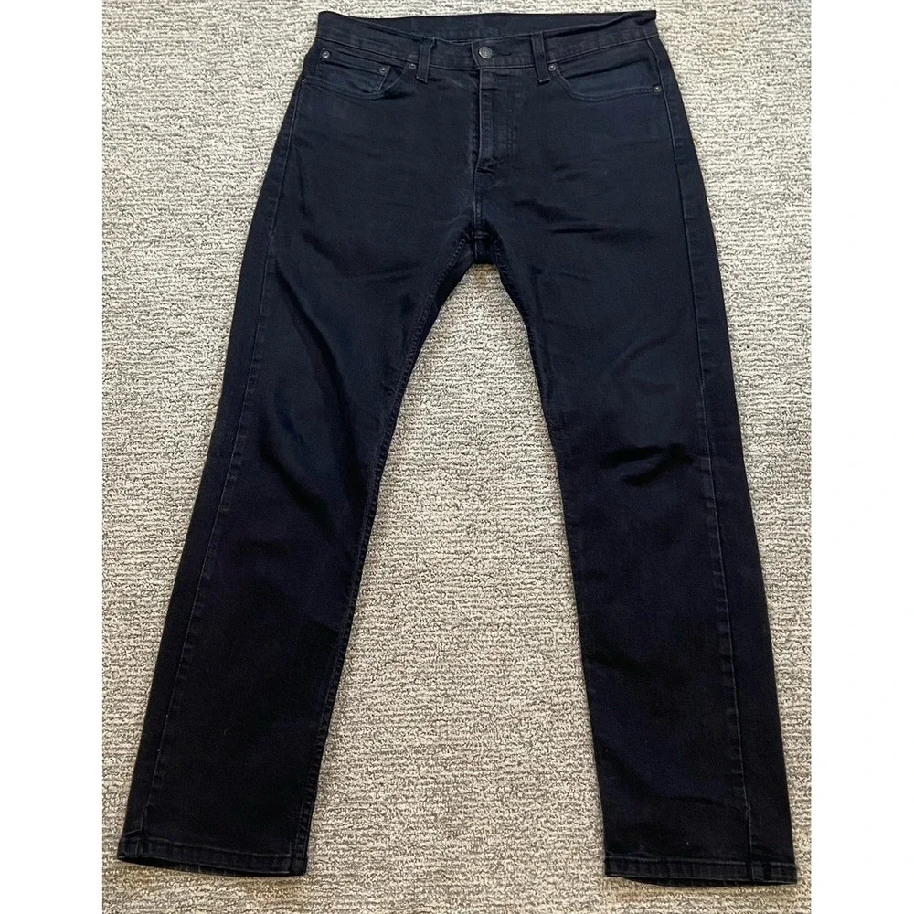 Levi's 505 Black‎ 33*x32 Regular Fit EUC Zip Closure Denim